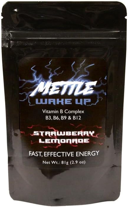 Enerji İçecek Toz - 25 Hizmet | Sugar Free | 200 mg Caffeine - Mettle Energy Drink Mix (Strawberry Lemonade)