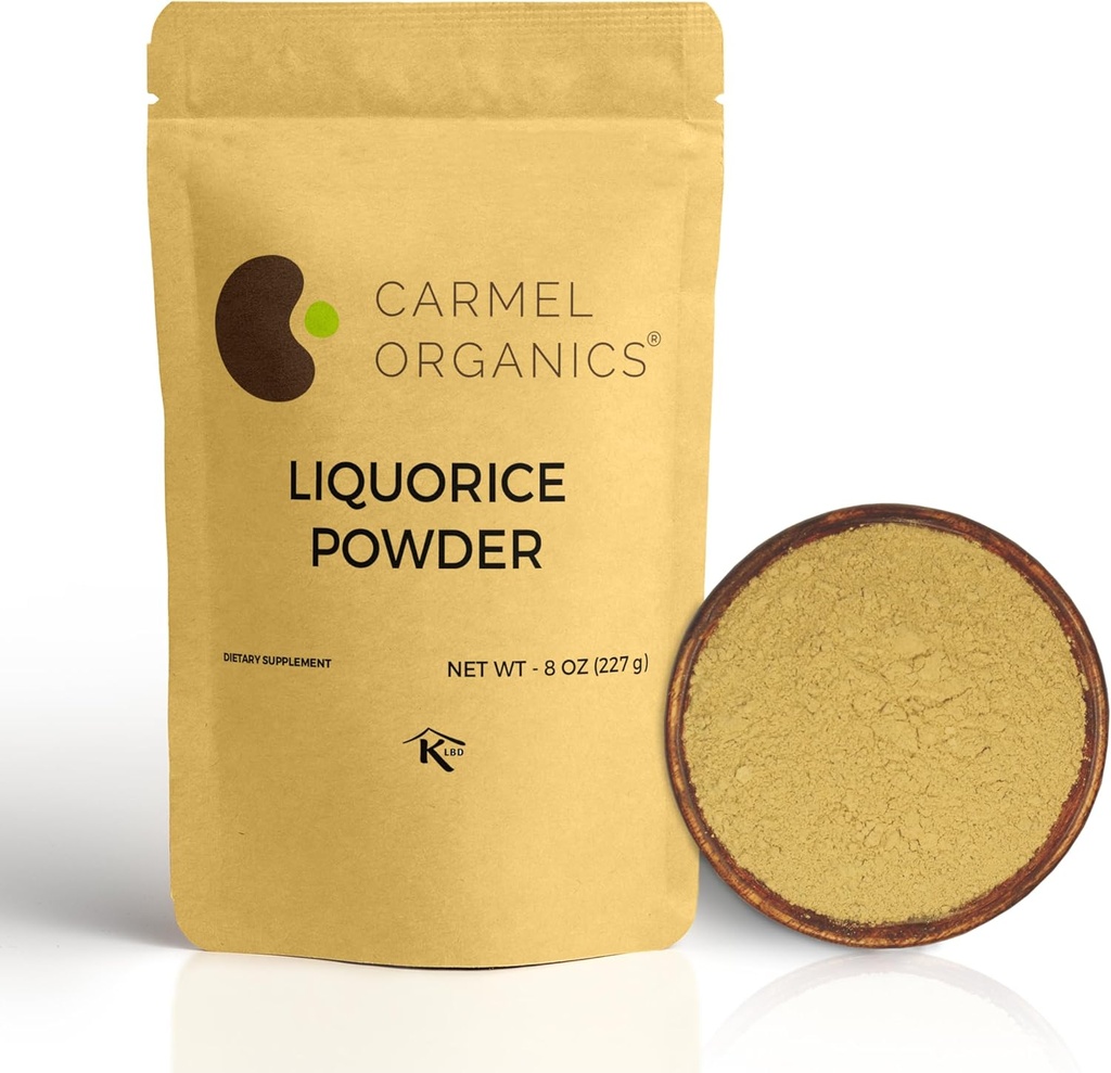 CARMEL ORGANICS Ρίζα γλυκόριζας σε σκόνη - 8 Ουγγιά 