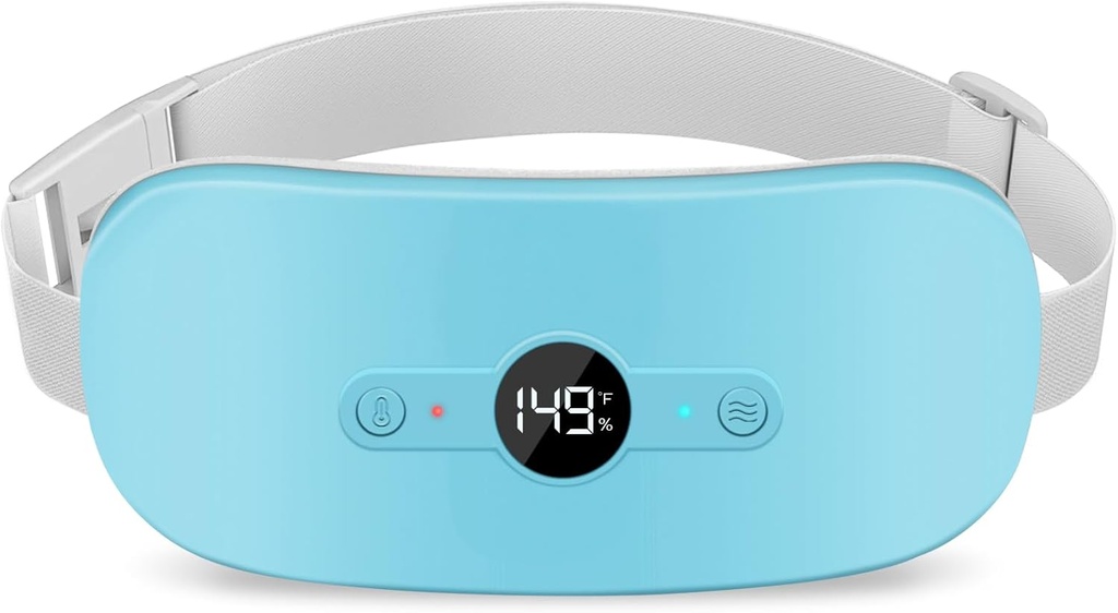 Şimdiye kadar Cramps Ağrısı Yardımı Dönemi Padişahı, 6. Heat Levels ve 6 Masaj Modes, Kadınlar için Noel Hediyesi, Blue Cordless Menstrual Isıtmalı Su Cihazları