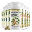 GreeNatr Ginko Biloba & Panax Reality Supplement - Red BTC Beyin Supplement for Memory and Focus - Ginkgo Biloba Supplements for Good Vision, Immune System and Improv Blood Flow - 12 Şişes