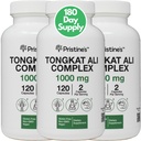 PRISTINE'S Tongkat Ali 1000 mg 180 Day Supply (3 Pack) - Athletic Performance Support - Lean Mass Muscle Building Herbal Supplement for Men & Women - Vegan, Gluten Free, Non GMOMO
