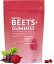 Beets+ Gummies - Premium Beet Root Powder, Grape Seed Extract and Vitamin C - Supports Healthy Blood Pressure and Heart Health - Low Sugar Nitric Oxide and Circulation Supplement - 50 Gummies