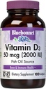 Bluebonnet Vitamin D3 2000 IU Sebze Kapsülleri, 100 Kont (1.5 km)