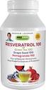ANDREW LESSMAN Resveratrol-100 ile Green Tea 100 Grape Tohum 100 Pomegranate 100 mg - 360 Capsules - Dört Güçlü, Koruyucu Anti-oksis.