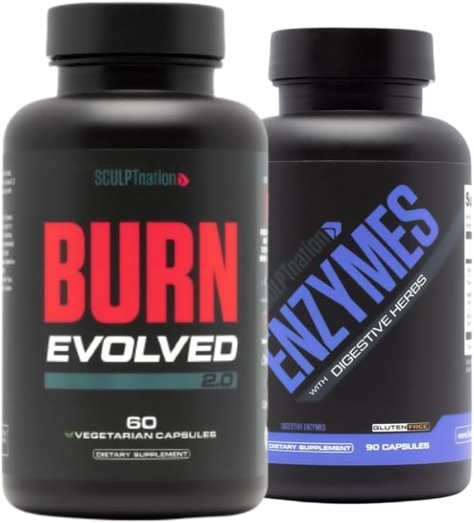 Sculpt Nation by V Shred Burn Evolved 2.0 and Digestive Enzymes