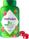 Vitafusion Extra Strength Vitamin B12 Gummies, υποστηρίζει τον μεταβολισμό της ενέργειας και το νευρικό σύστημα Υποστήριξη για την υγεία, Gummy συμπλήρωμα βιταμίνης για γυναίκες και άνδρες, Cherry Flavor, 45 Ημέρα προσφοράς, 90 Count
