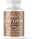 Just Liver, Grass-Fed and Pasture Raised Beef Liver Capsules, 3,000mg per Serving, 120 Count