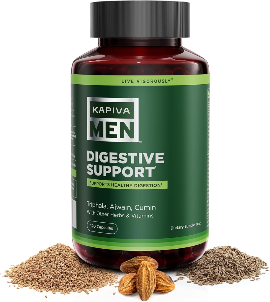 Triphala, Ajwain, Cumin ve Diğer Herbs ve Vitaminler, Sağlıklı Digestion ve Gut Health, 60 Day Supply, 120 Capsules