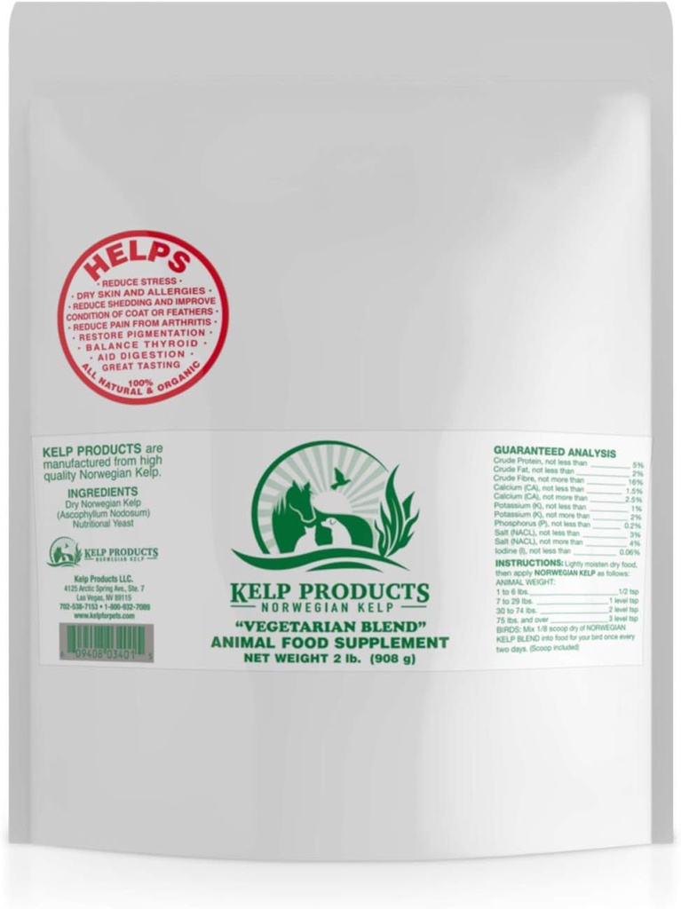 Norveçli Ocean Kelp Supplement Köpekler için. Vejetaryen Ölme - 2 kilo