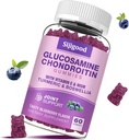Glucosamine Chondroitin Gummies, Ekstra Kuvvetli Glucosamine Chondroitin MSM, Elderberry & Turmeric, Ortak Sağlık, Flexability, Antioxy, Immune for Yetişkinler - 60 Blueberry Flavored Gummies