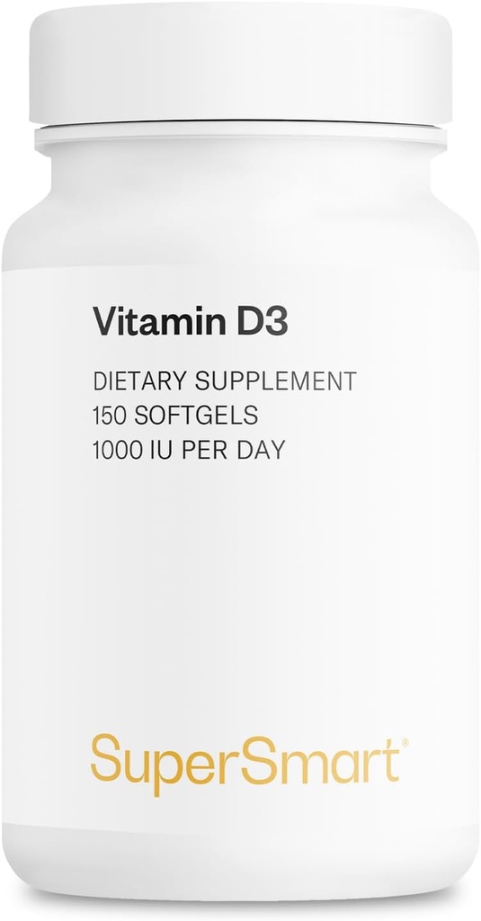 SUPERSMART - Βιταμίνη D3 1000 IU ανά ημέρα - Βιταμίνες για την ενίσχυση των οστών - Cells Protector 