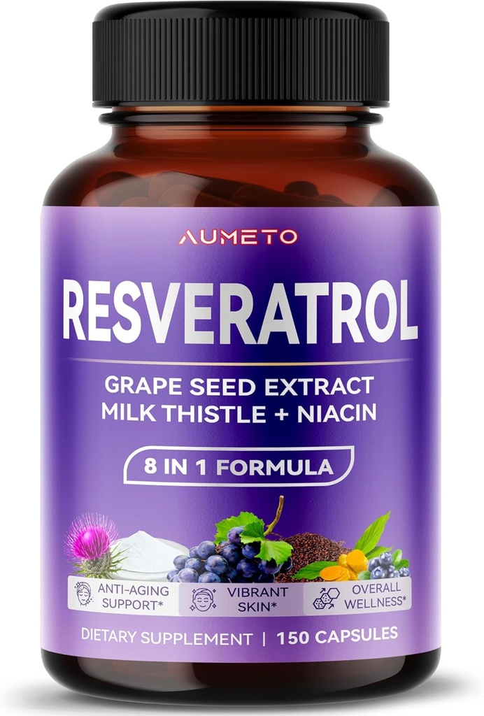 Ultra Resveratrol 8 1 Formula - Grape Tohumu ile Butle Niacin (150 Kont)