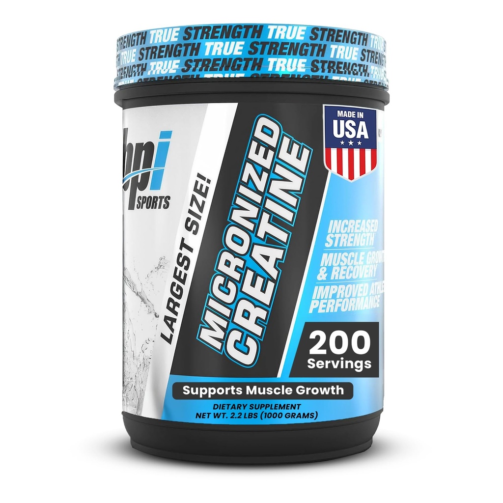 BPI Sports Micronized Tinatine – Boost Strength, Reduce Fatigue – Lean Muscle Support with Kretine Monohidrat – Unflavored Toz for Recovery, Endurance, and Performance (200 Hizmet)
