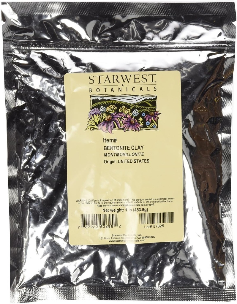 Starwest Botanicals sodyum Bentonite Clay, 1 Pound