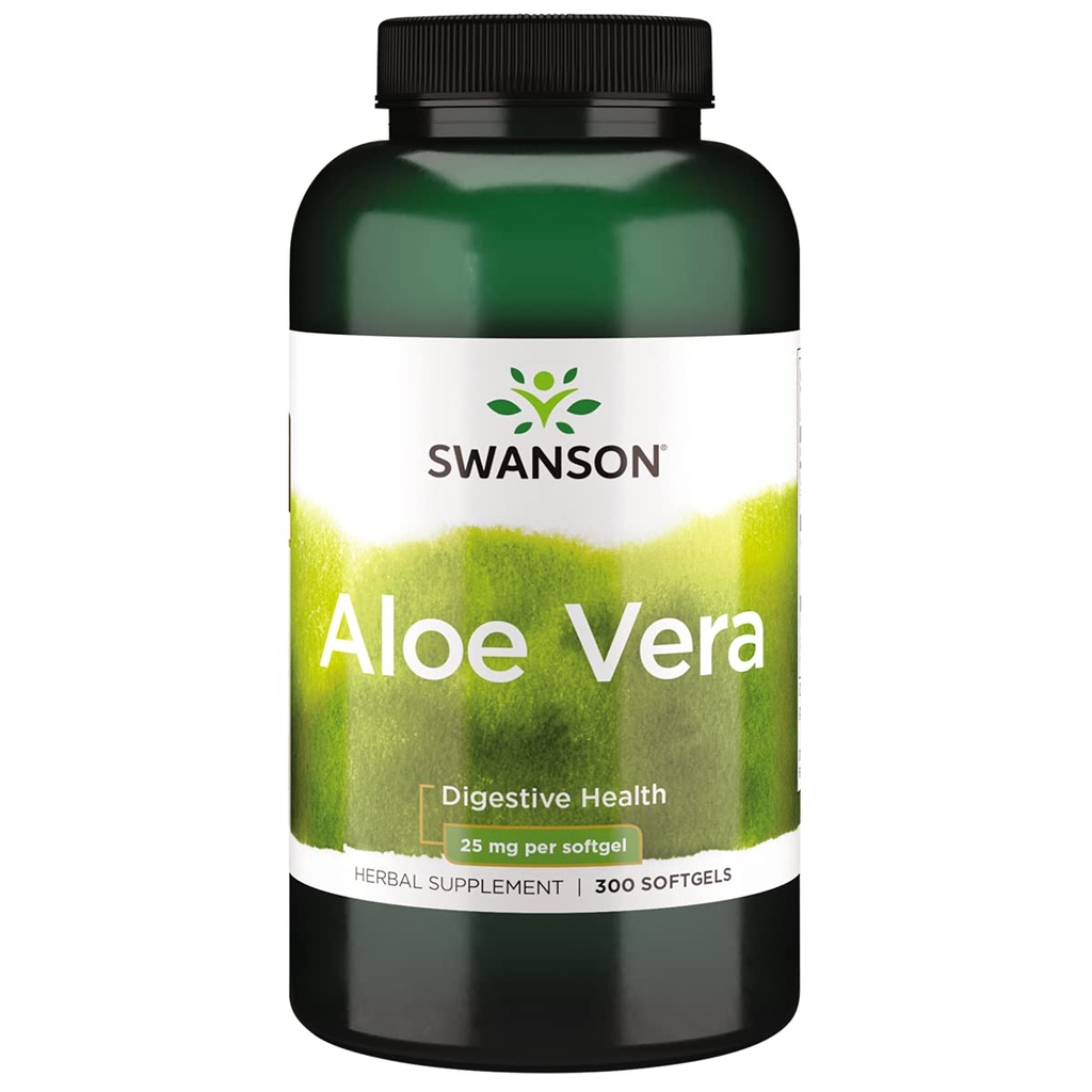 Swanson Aloe Vera 25 Milligrams 300 Sgels