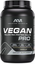 Amazing Muscle Vegan protein Toz | 28 Grams Protein | 34 Hizmet | Zero Sugar | Sarı Pea Protein Isolate Supplement | ABD'de Yapıldı (3 Lb, Vanilla)