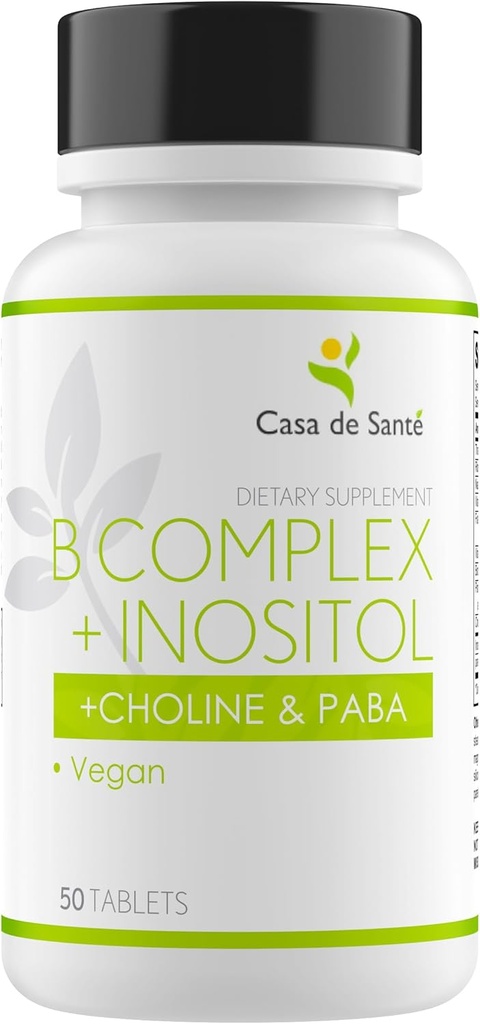 Casa de Sante Low FODMAP Vitamin B-100 Complex + Ινοσιτόλη + Χολίνη & PABA, Vegan