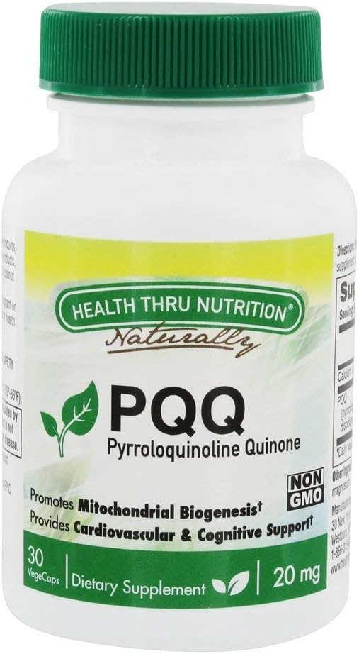 Sağlık Thru Beslenme - PQ Mitochondrial Biogenesis 20 mg destek. - 30 Sebze Kapsülü (s)