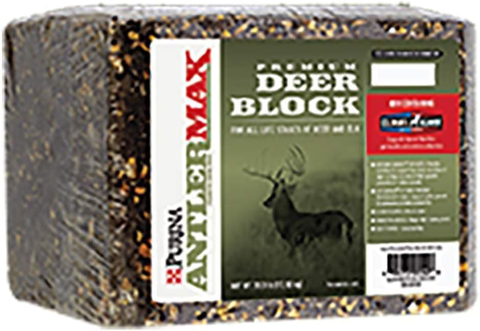 Purina AntlerMax | Su-Resistant Deer Feed Block | Diyet-Enginment for Antler Büyüme | 33 Pound (33 lb.) Block
