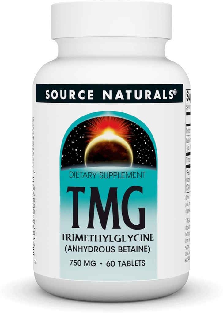 Source Naturals TMG 750 mg Tritilglycine (Anhidrus Betaine) - 60 Tablet