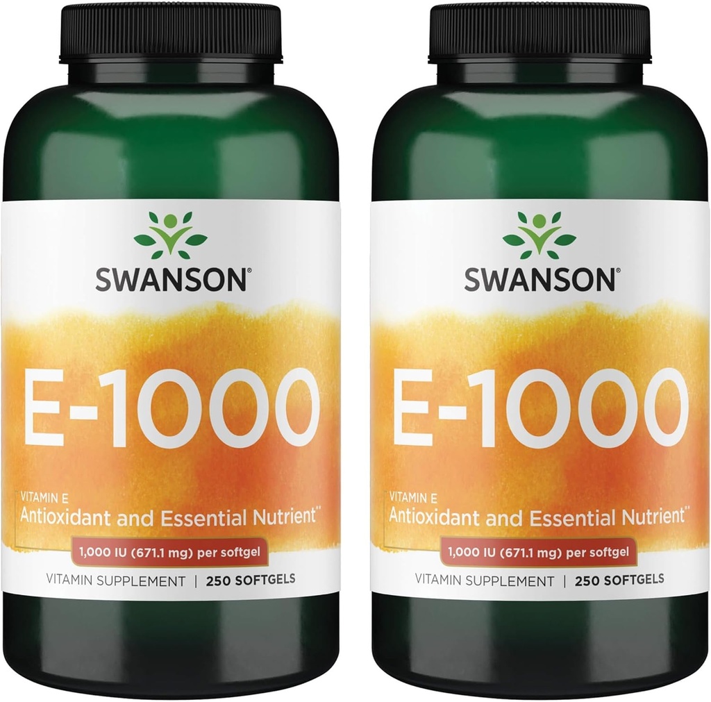 Swanson Natural Vitamin E 1000 Iu (671, 10 Milligrams) 250 Sgels (2 Συσκευασία)