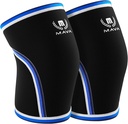 Mava Sports Diz Kolları Kilolifting Men & Women, 7mm Neoprene Diz Kolları Kadınlar ve Erkekler için ideal, Cross Education WOD, Squats, Powerlifting