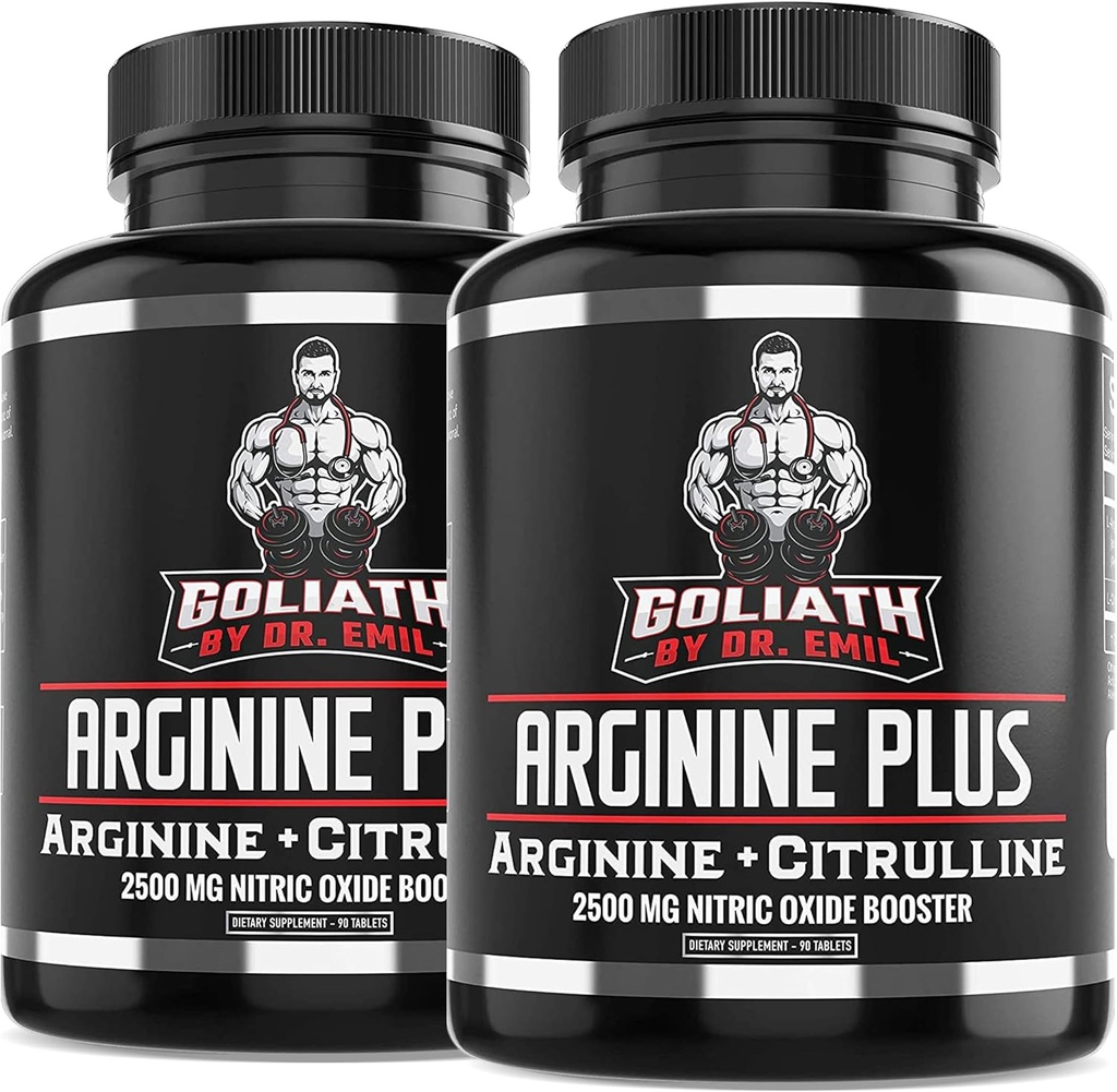 Dr. Emil'in ARGININE Plus - L Arginine + L Citrulline - 2500 MG High Dose NO ATM Tabletleri - Nitrik Çimento Supplement for Vascularity and Heart Health (Arginine AAKG and Citrulline Malate 2:1)