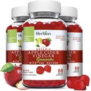 HERBION Naturals Organic Apple Cider Vinegar Gummies with The "Anne", Digestion and Detox Support, Pectin Based, Vegan, ABD'de Yapıldı - ( 3, 180 Gummies)