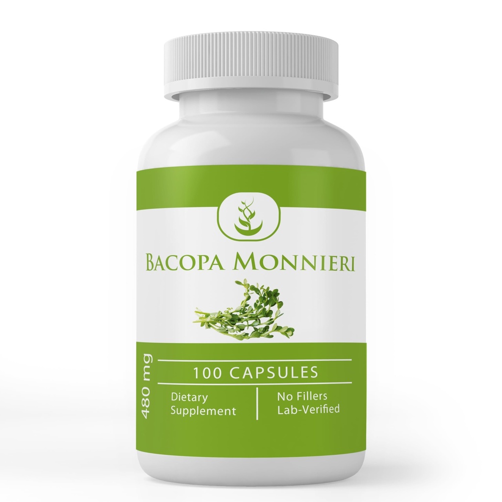 Pure Original Materialss Bacopa Monnieri, (100 Capsules) Her zaman Pure, Nomixs Or Fillers, Lab TY