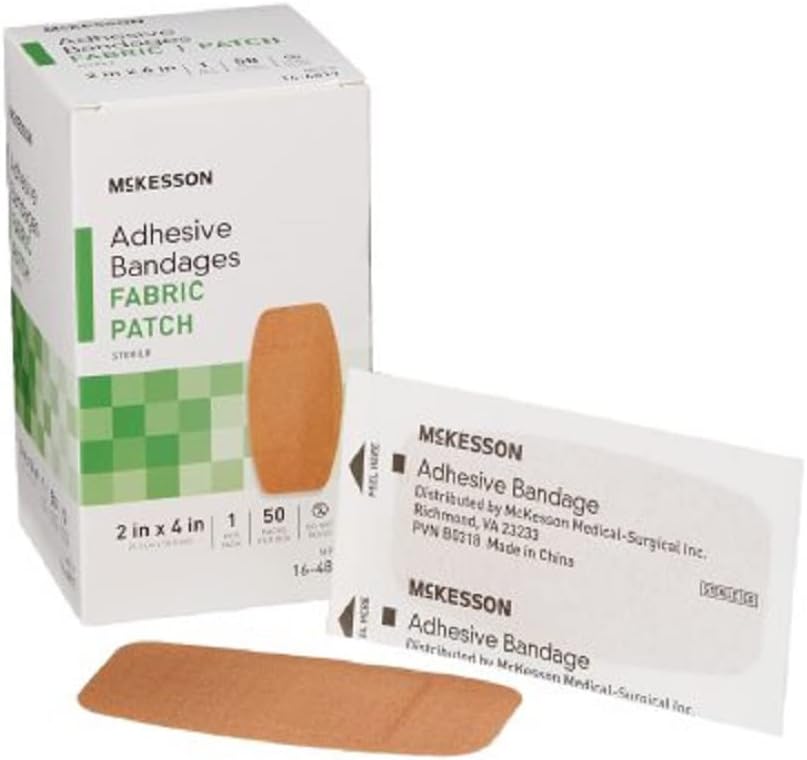 McKesson Prestige Bandages, Sterile, Fabric Patch, x 4'te, 50 Kont, 1 Pack