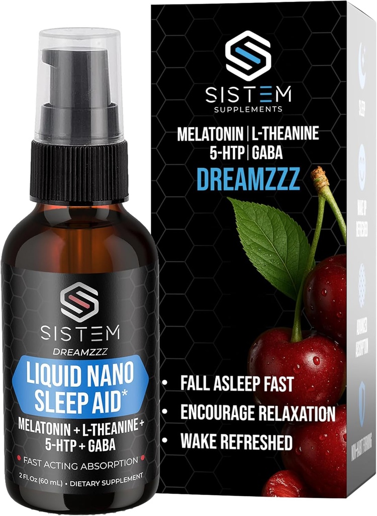 Melatonin, GABA, L-Theanine, 5-HTP Supplement Mix, Calm, Restful Uyku ve Restorasyon, Cookie Sleep Aid for Yetişkinler, Dreamzzz by System