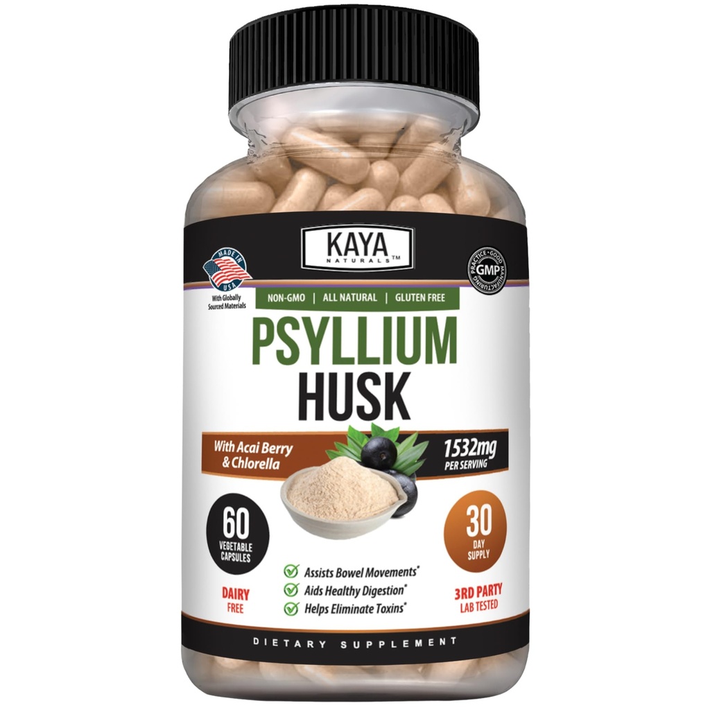 Κάψουλες Psyllium Husk - 60 Count 