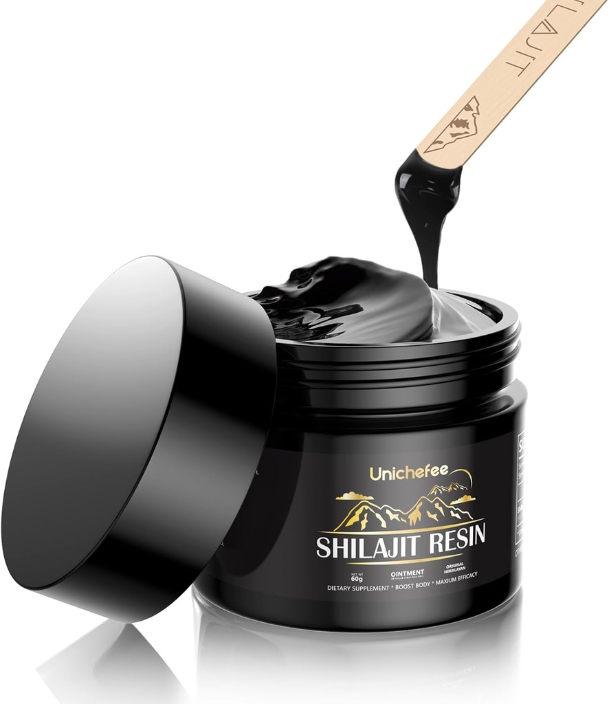 Shilajit Resin για άνδρες & γυναίκες, καθαρός ιμαλαΐων Shilajit Resin Organic με 85+ ορυκτά ίχνη & 60% Fulvic Acid, συμπλήρωμα φυσικής ενέργειας για ολιστική υγεία-60g