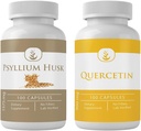 PURE ORIGINAL INGREDIENTS Psyllium Husk & Quercetin Capsule (100 Capsules Her), Hiçbir Katkı veya İndirmek