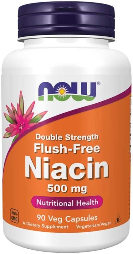 Şimdi Gıdalar - Niacin Flush-Free Double Strength 500 mg. - 90 Sebze Kapsülü (s)