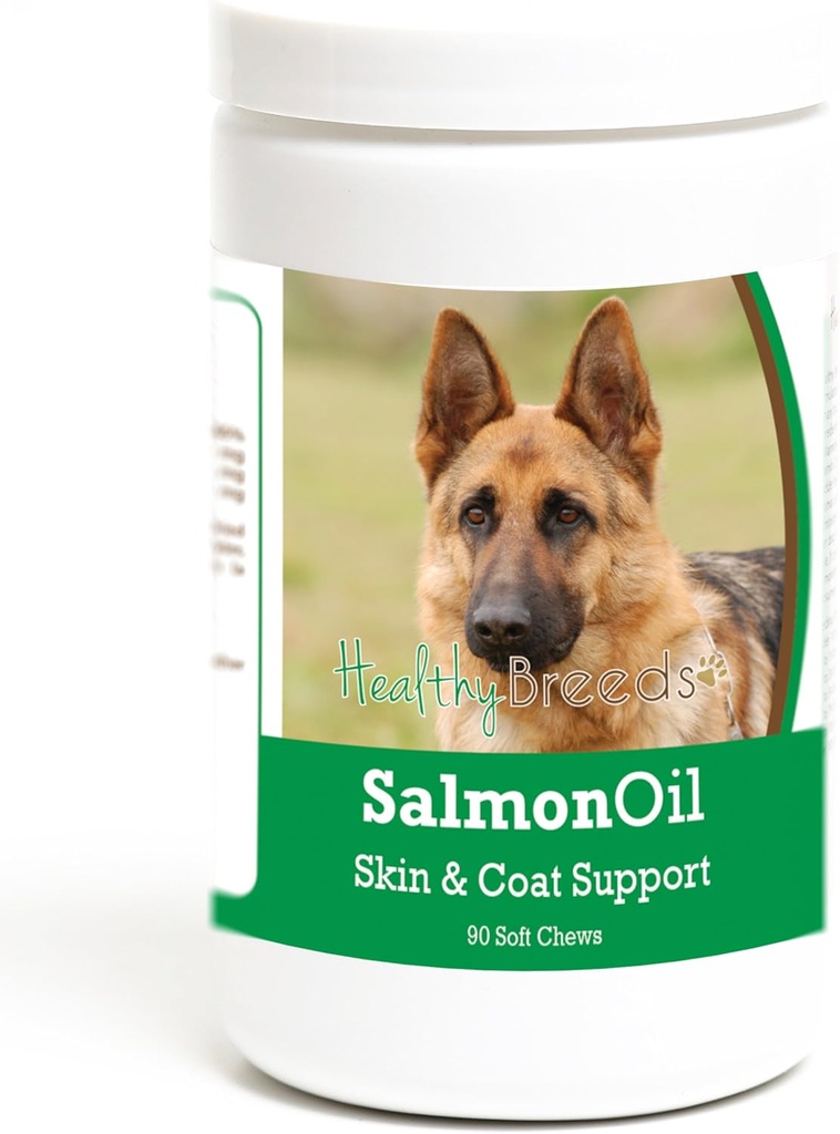 Sağlıklı Breeds Alman Çoban Salmon Oil Yumuşak Chews 90 Count