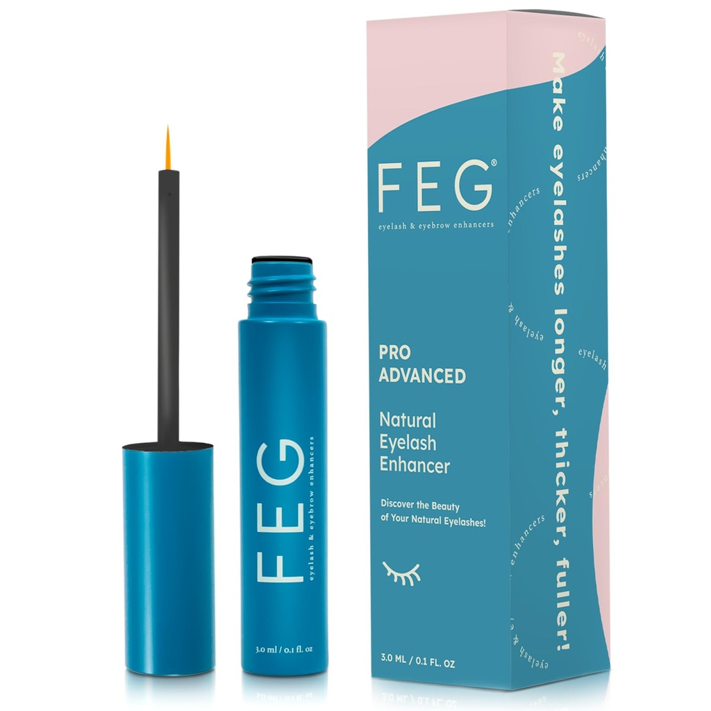 FEG Pro Advanced Natural Eyelash Advancedr Serum for Rapid Lash Growth | Extra Strength Lash Serum for Growtu, Full, and Long Eyelashes | 3 ml | Stimulates Natural growthr Serum for Rapid Lash Büyüme | Ekstra Güçlü Lash Serum