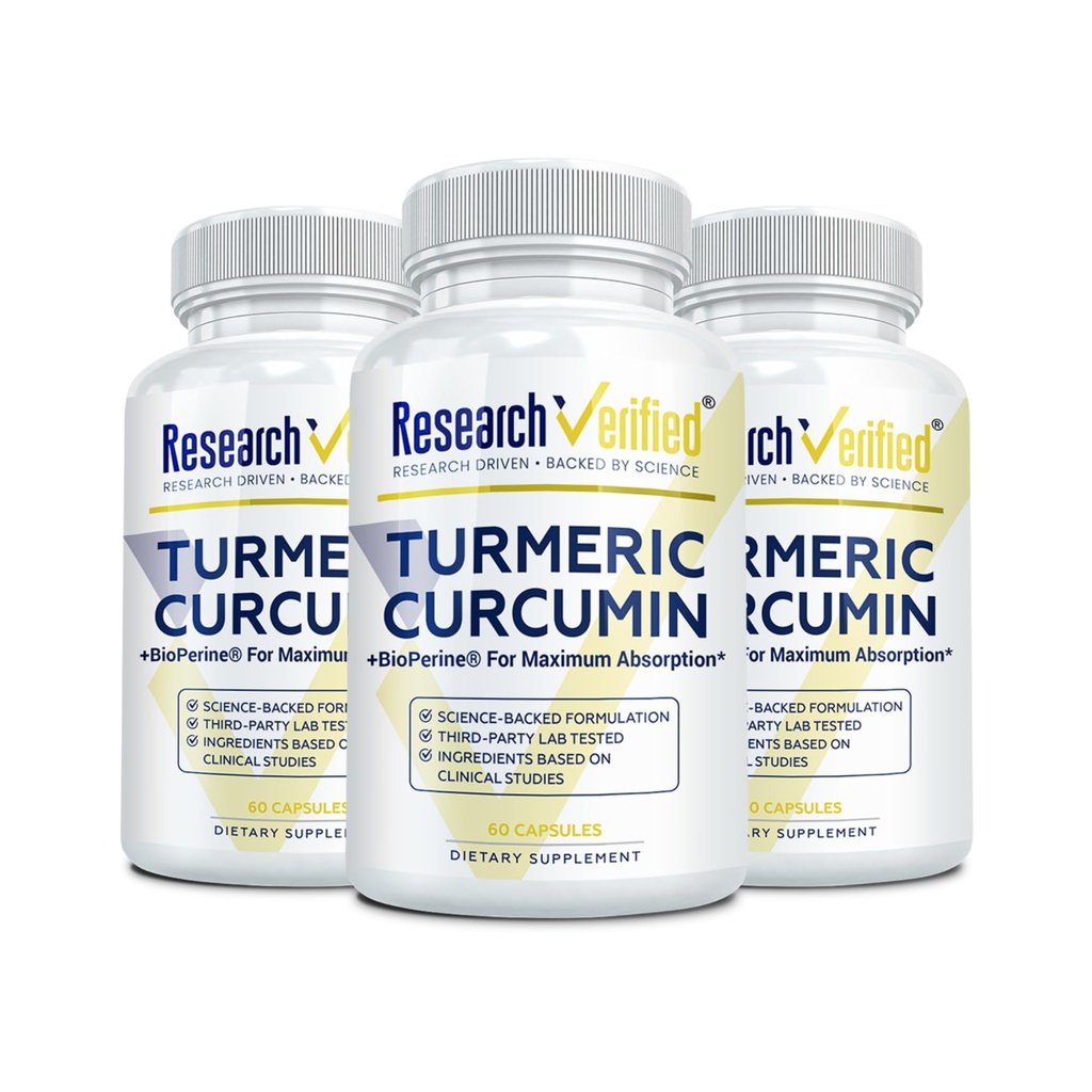 Araştırma Gerçekleştirilmiş Turmeric Curcumin - BioPerine, Curcumin C3 Kompleksi - Vegan - ABD'de Gerçekleştirilmiş - 180 Capsules - ABD'de Made in the USA - 180 Capsules - Made in the USA - 180 Capsules