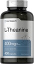 Horbäach L-Theanine 400 mg | 400 Capsules | High Potency Supplement | Non-GMO & Gluten Free