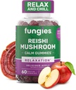 Fungies Reishi Mushroom Gummies, Delicious Apple Flavor - Mushroom Βότανο συμπλήρωμα Gummy για ενήλικες Υποστηρίζει την Ανοσολογική Υγεία, Χαλάρωση & Υγιεινή Γήρανση - Ηρεμώντας Gummies για τον ύπνο - 60 Υπηρεσίες