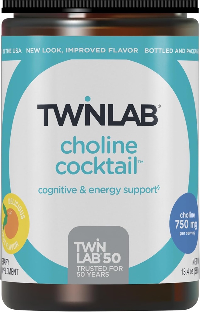 Twinlab Choline Cocktail - Beyin Sağlık Desteği - Erkekler ve Kadınlar için Enerji Supplement - 13.33 oz