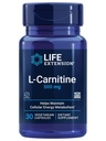 Life Extension L-Carnitine – 500 mg, Enerji Supplement, Memory Supplement – Free Form Platinum Acid, Nitrik Çimento Desteği, Sağlıklı Kan basıncı – Gluten-Free, Non-GMO, Vegetarian – 30 Capsules