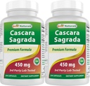 En İyi Doğallar Cascara Sagrada 450 mg 250 Capsules (250 Kont)