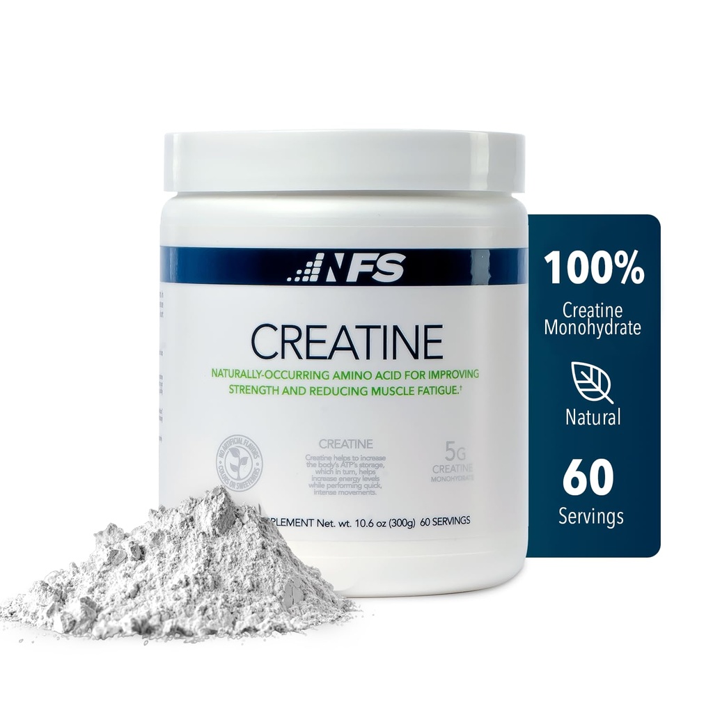 NF Sports Kretine Energy Protein Toz,Unflavored Protein Tozu Kas Kurtarma ve Güçlü, Spor İçgörü, Diyet Tamam, Yapay Flavors (300g, 60 Hizmet)