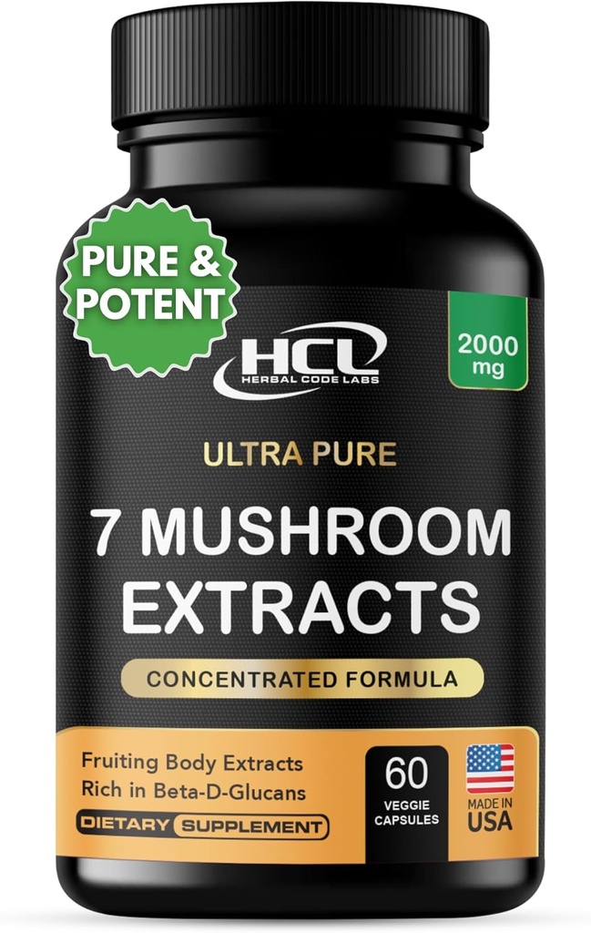 Aslanların Mane Cordyceps Chaga Reishi Turkey Tail Maitake Shiitake Capsules - Natural Vitamins Minerals Antioksis Supplement - Amerika'da Made