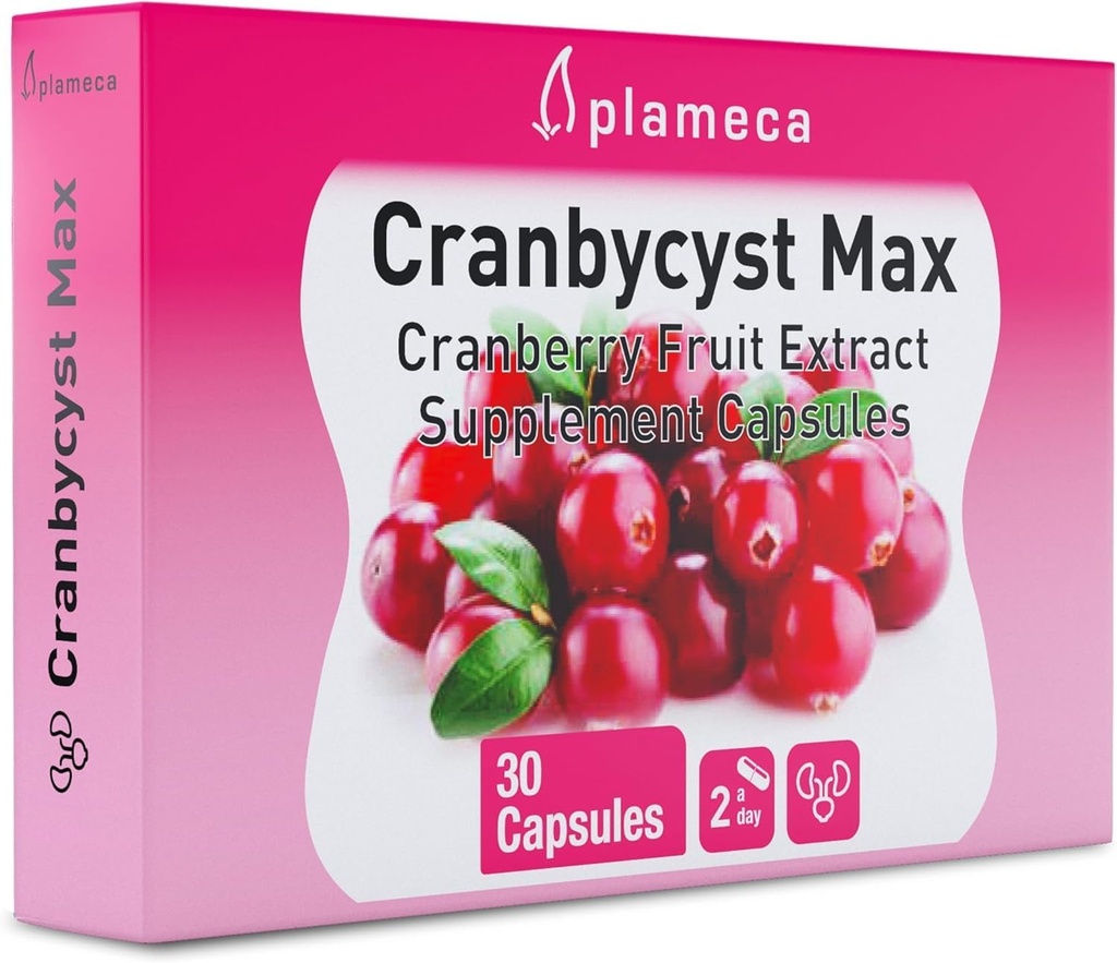 Cranbycyst Max – Kadınlar için UTI Tedavisi – 1 Hizmette Cranberry Juices - Sugar-Free Cranberry Pills – Urinary Tract Health Support & UTI Protection – 30 CT