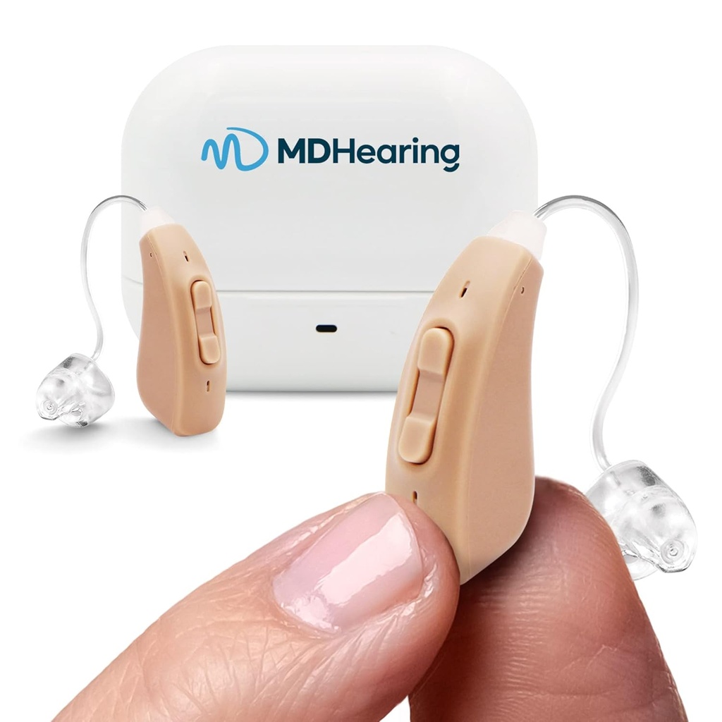 MDHearingAid HAVA Yardım (Pair), OTC Isıtma, MDHearing, Perfect for Glass, Neredeyse Invisible Invisible Invisible