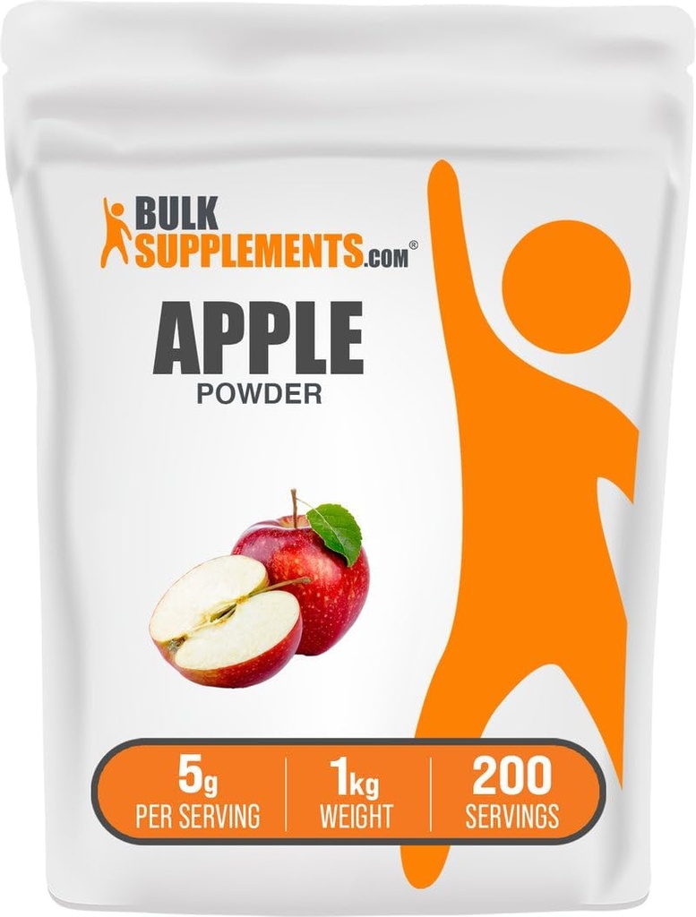 BulkSupplements.com Apple Toz - Apple Fruit Toz, Fiber Supplement for Digestive Support - Natural & Gluten Free, 5g per Service, 1 kg (2.2 lbs) (Pack of 1)
