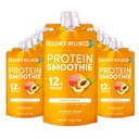 Tasarımcı Wellness proteini Smoothie, Real Fruit, 12g protein, Low Carb, Zero Ek Şeker, Gluten-Free, Non-GMO, No Yapay Renkler veya Flavors, Peach, 12 Count