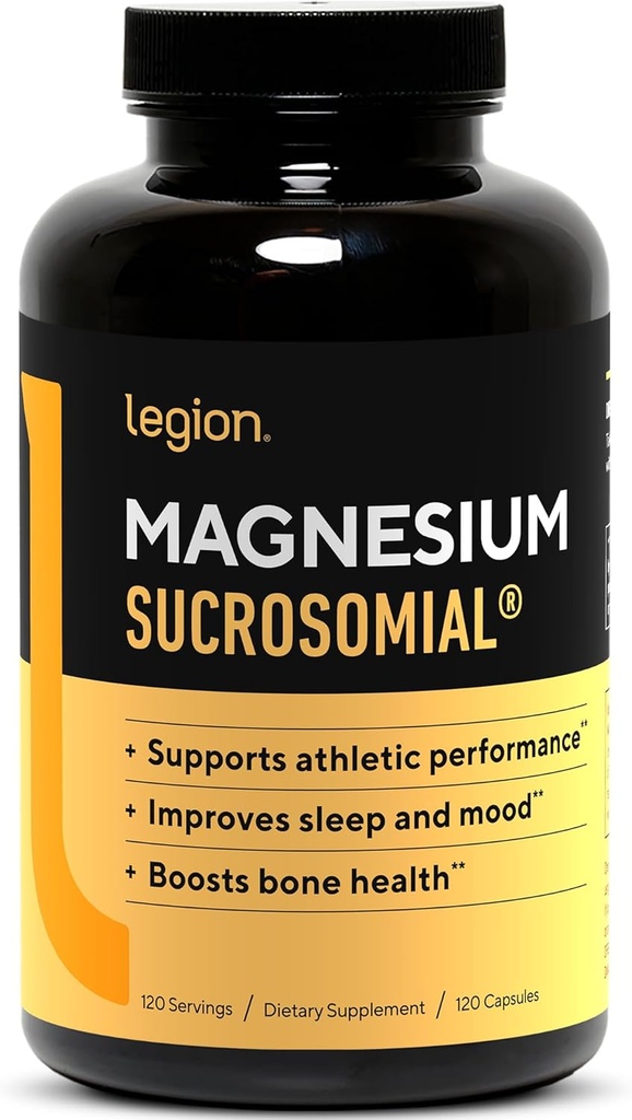 Lejyon Sukrozoial Magnezyum Supplements - Kadınlar ve Erkekler için Yüksek Absiyon Magnezyum Supplement - Magnezyum Mineral Supplements to help Boost Athletic Performance & General Health - 120 Servisler